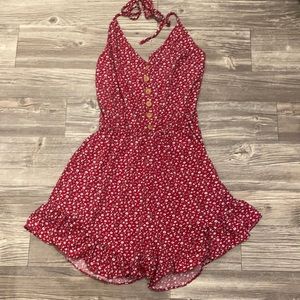 Women’s romper red flowers size medium